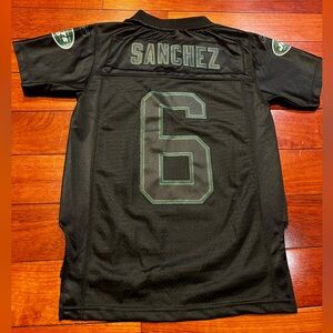 New York Jets Jersey Mark Sanchez #6 Black Football NFL Size Youth Small
